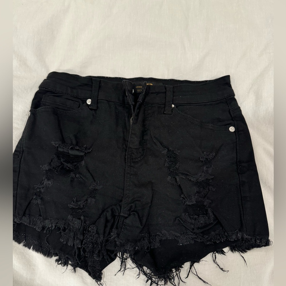 Black Jean Shorts